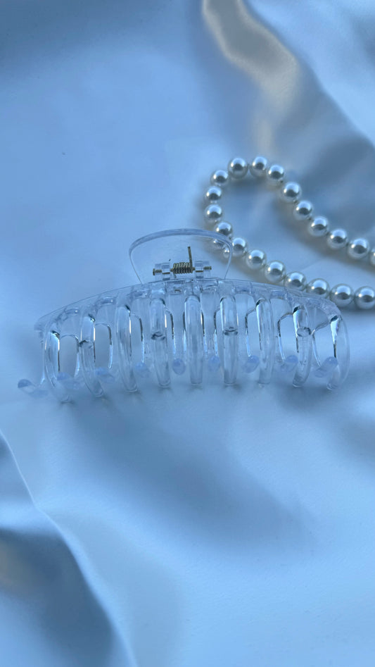 Hair Clip glossy texture White Transparency