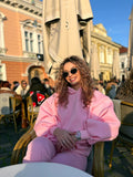 3 PIECE SET "Blush" HOLE BACK SWEATSHIRT + FLARE PANTS + Top - 4 VARIATIONS OF COLORS 3 PIECE SET "Blush" HOLE BACK SWEATSHIRT + FLARE PANTS + Top - 4 VARIATIONS OF COLORS
