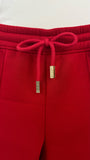 3-piece SET "Blush" Open Back Hoodie + Straight Pants + Top - RED 3-piece SET "Blush" Open Back Hoodie + Straight Pants + Top - RED