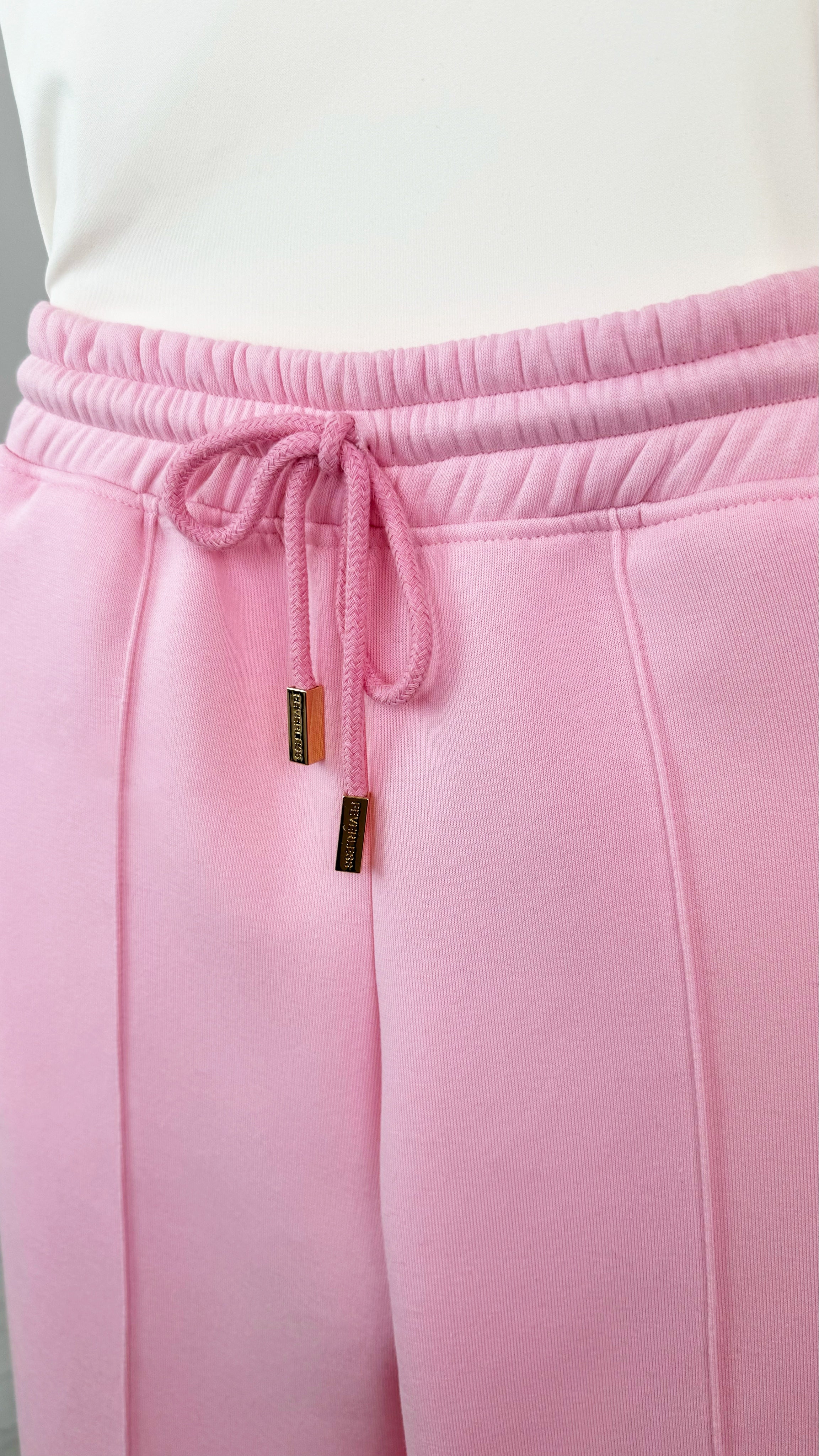 Straight Wide-Leg Long Pants "Blush" PINK Straight Wide-Leg Long Pants "Blush" PINK