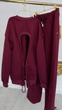 "ERIA 500" Pants, Straight-Leg, Wide, Cotton, BURGUNDY "ERIA 500" Pants, Straight-Leg, Wide, Cotton, BURGUNDY