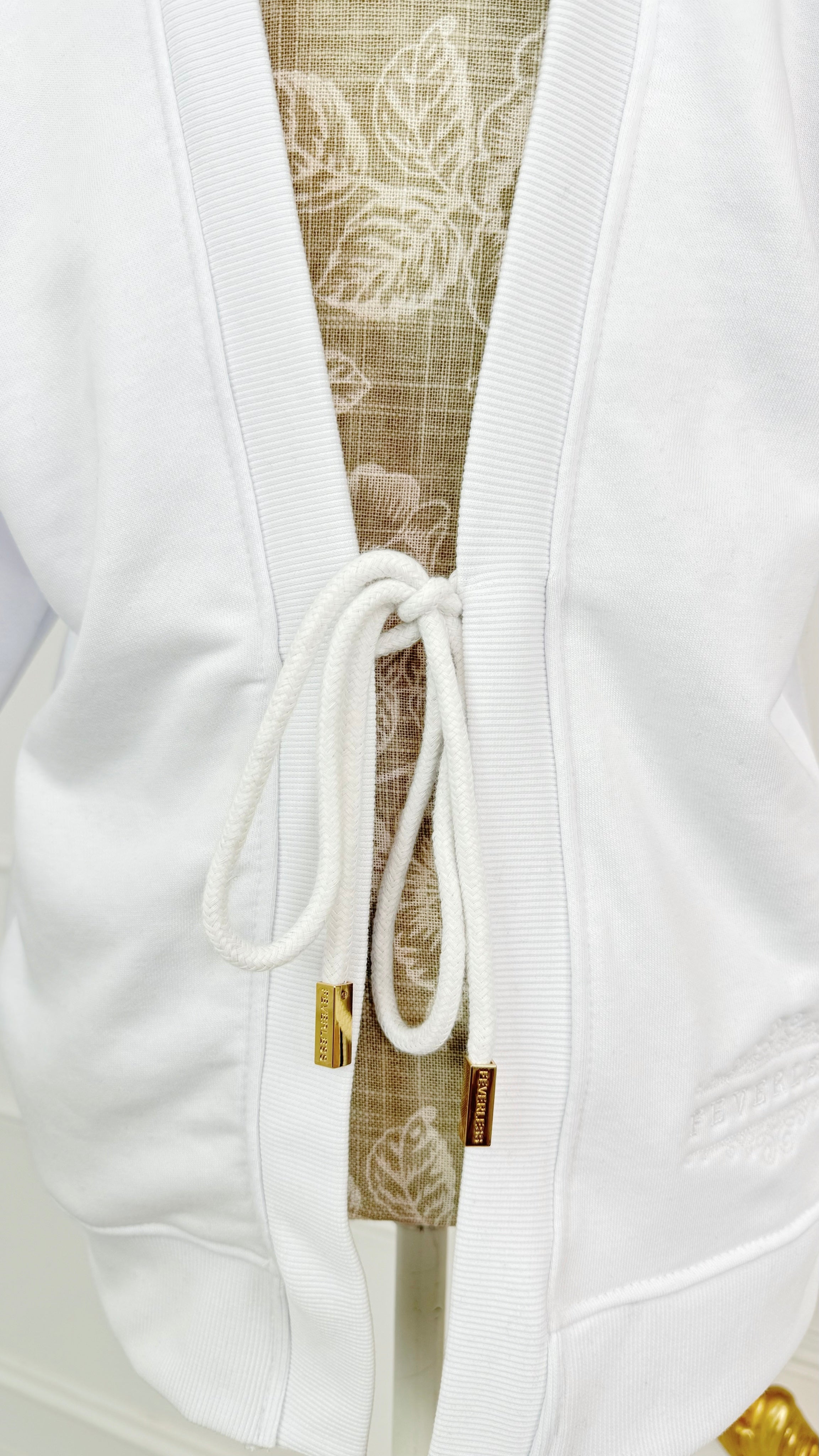 Blouse "Eria 330" with open back WHITE Blouse "Eria 330" with open back WHITE
