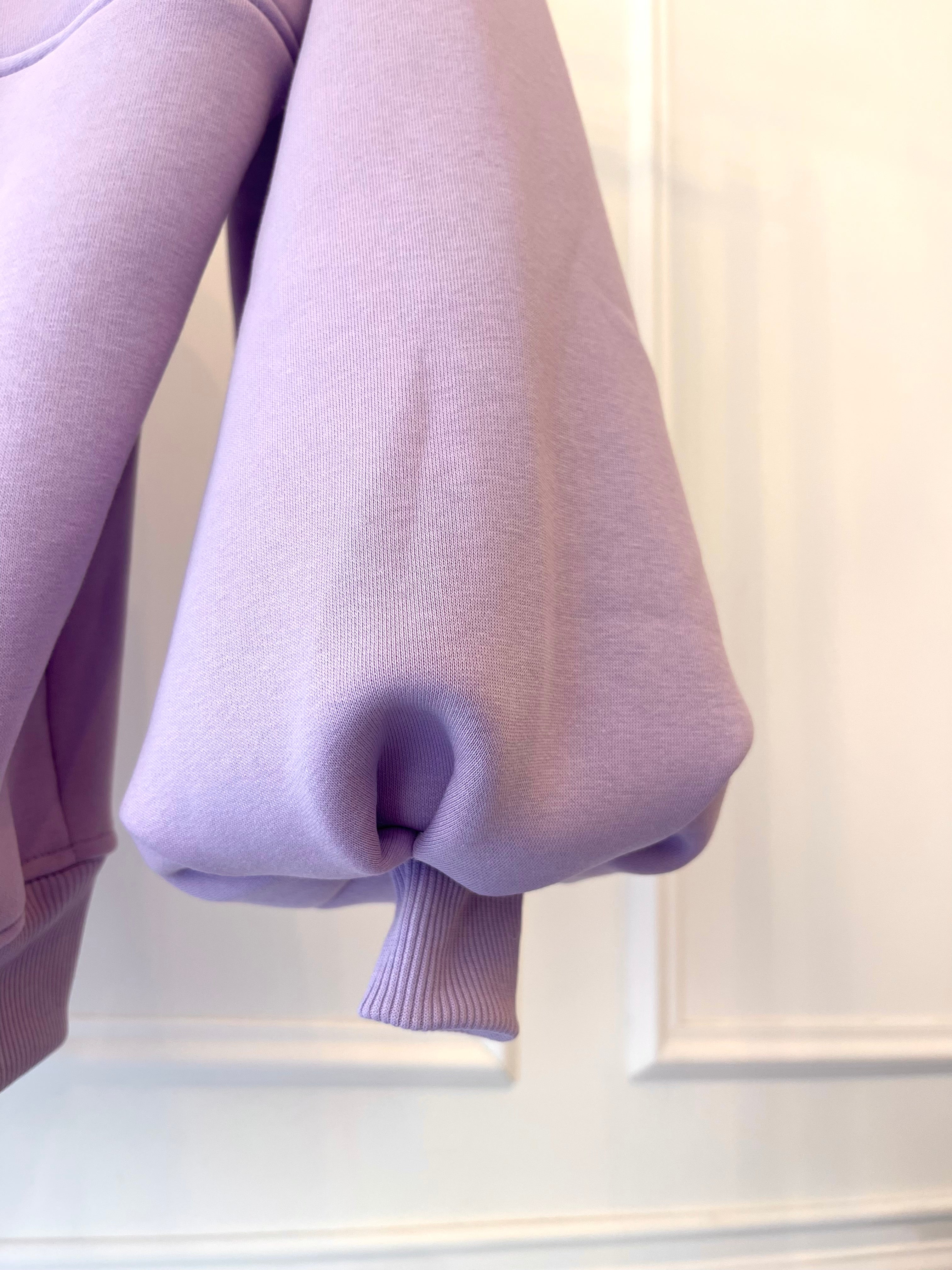 "Blush" Hoodie with Open Back and Bell Sleeves PURPLE "Blush" Hoodie with Open Back and Bell Sleeves PURPLE