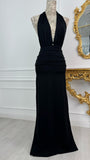 Rochie lungă elastică "Gaia" NEGRU Rochie lungă elastică "Gaia" NEGRU