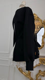 "Eria 500" CRYSTALS Backless Black Blouse "Eria 500" CRYSTALS Backless Black Blouse