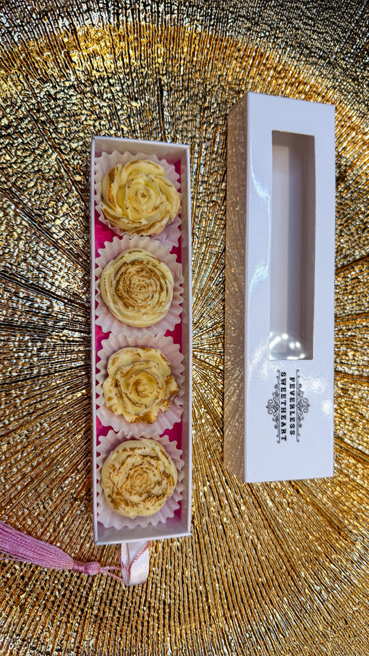 Cutie cu 1 Sertar 4 Praline "FLOWERS" din Ciocolatǎ Belgiană