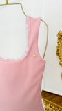 Body elastic modelator "Hera" cu dantelă - BABY PINK Body elastic modelator "Hera" cu dantelă - BABY PINK