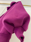 "Blush" Hoodie  with Open Back and Bell Sleeves MAGENTA "Blush" Hoodie  with Open Back and Bell Sleeves MAGENTA