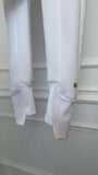 Pantalones "Blush" estilo Trapezoidal - BLANCO. Pantalones "Blush" estilo Trapezoidal - BLANCO.