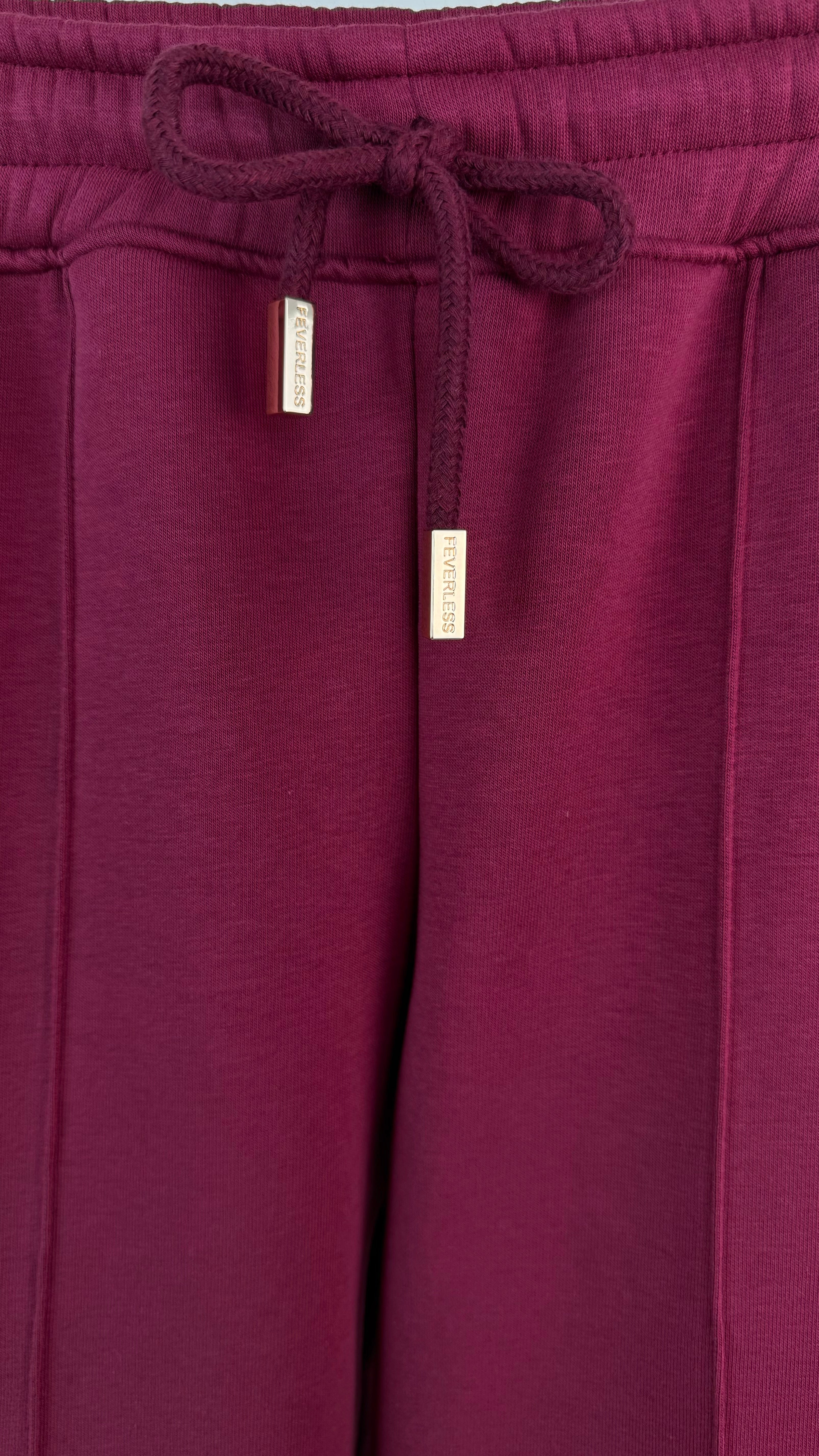 Pants "BLUSH" Brushed Wide Leg Straight BURGUNDY. Pants "BLUSH" Brushed Wide Leg Straight BURGUNDY.