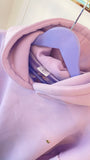"Blush" Hoodie with Open Back and Bell Sleeves PURPLE "Blush" Hoodie with Open Back and Bell Sleeves PURPLE