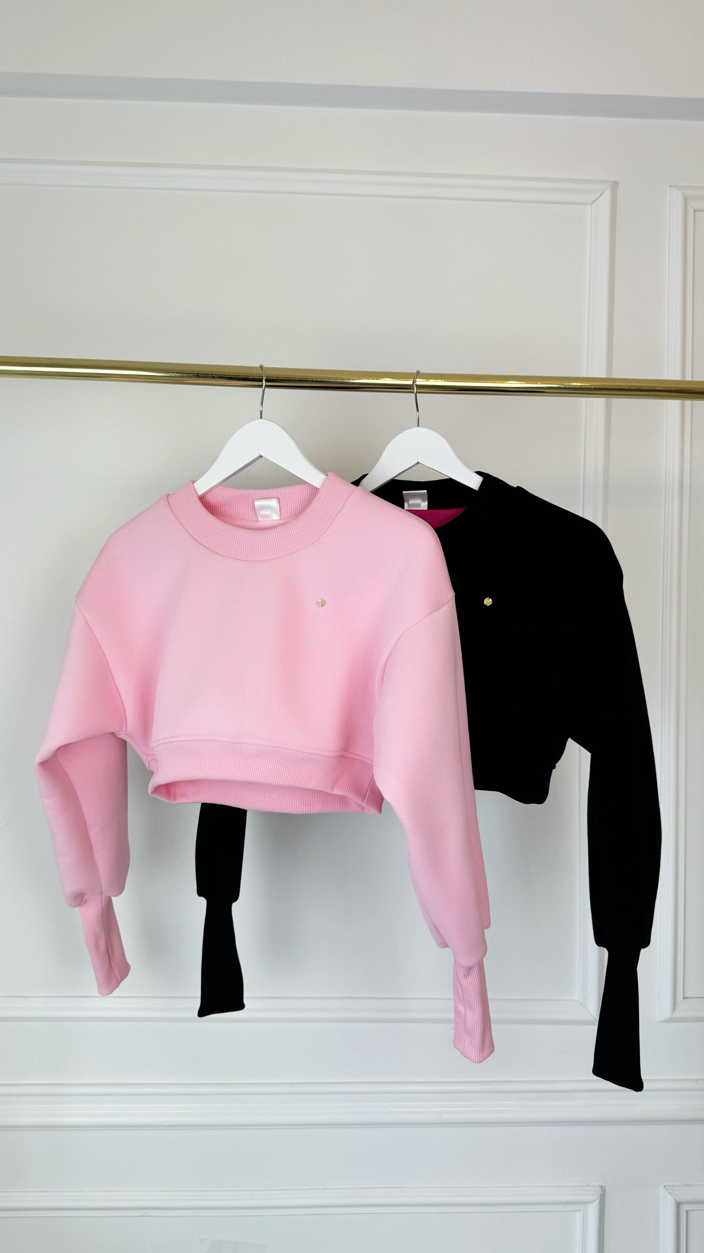 Blouse ERIA 330 with Satin Lining Cropped – BABY PINK Blouse ERIA 330 with Satin Lining Cropped – BABY PINK