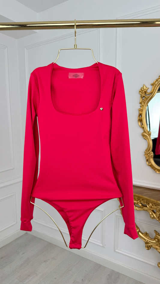 Shaping Body "Hera" with Long Sleeves RED.