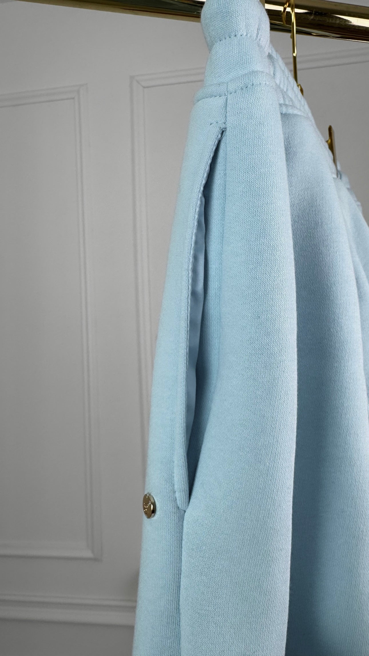 Pantaloni " BLUSH " Flauşați Largi Drepți BABY BLUE Pantaloni " BLUSH " Flauşați Largi Drepți BABY BLUE