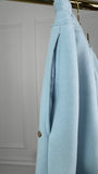 Pantaloni " BLUSH " Flauşați Largi Drepți BABY BLUE Pantaloni " BLUSH " Flauşați Largi Drepți BABY BLUE