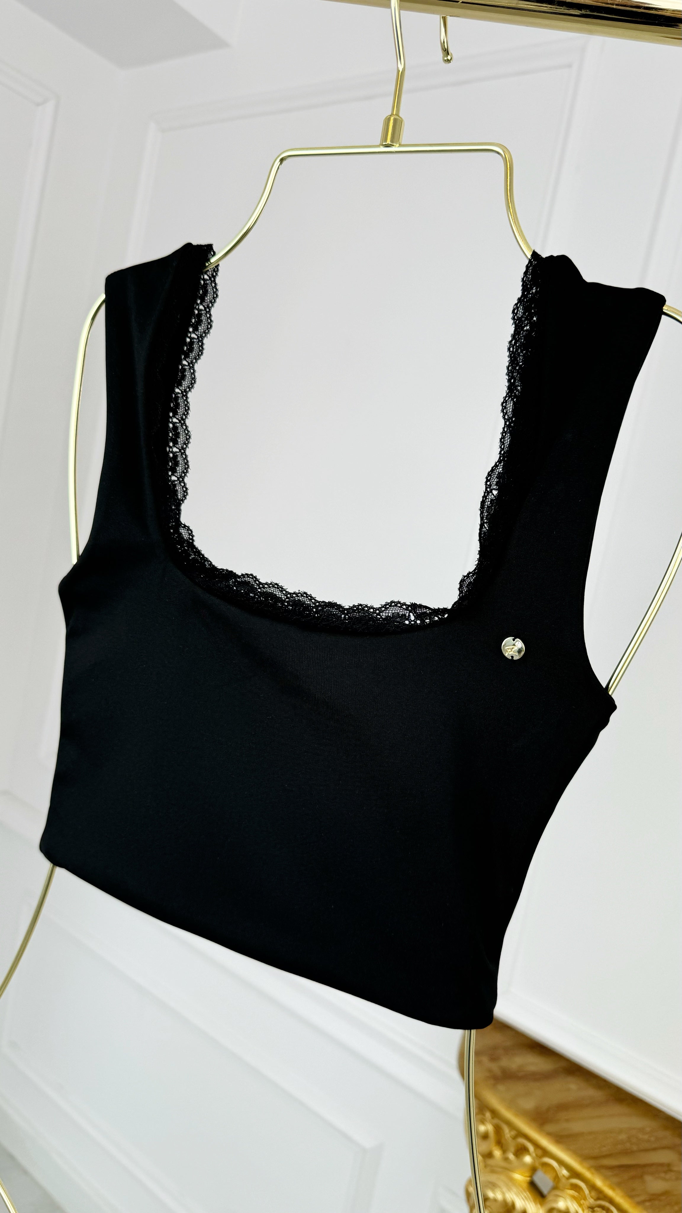 Bustier elástico "HERA" con encaje NEGRO Bustier elástico "HERA" con encaje NEGRO