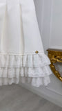 Short Tennis Skirt with Hidden Shorts and Ruffles WHITE Short Tennis Skirt with Hidden Shorts and Ruffles WHITE