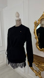 "Eria 500" CRYSTALS Backless Black Blouse "Eria 500" CRYSTALS Backless Black Blouse