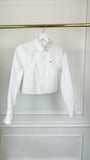 Camisa Corta De Algodón Sin Terminar Blanco Camisa Corta De Algodón Sin Terminar Blanco