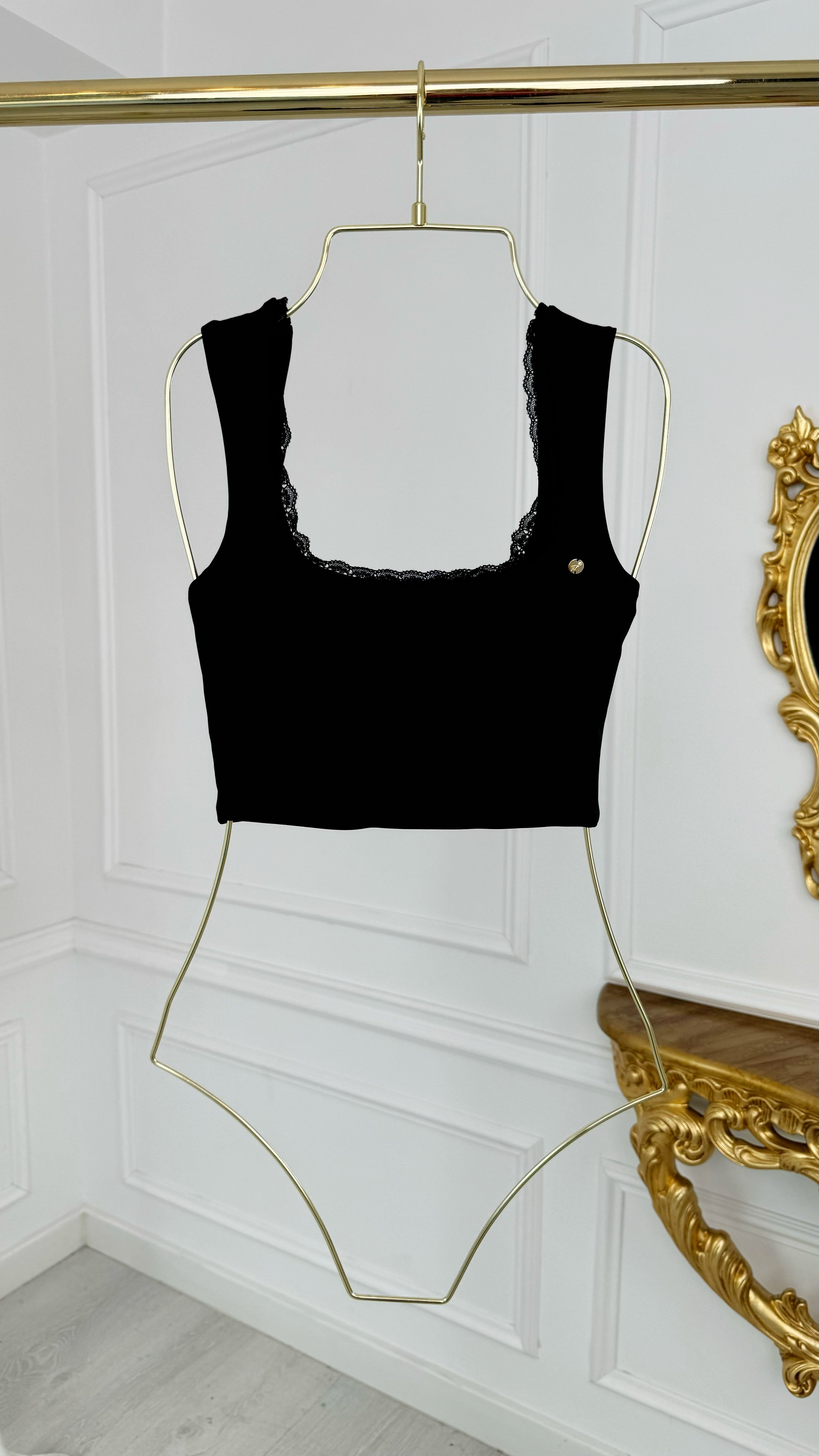 Bustier elástico "HERA" con encaje NEGRO Bustier elástico "HERA" con encaje NEGRO