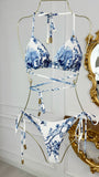 Triangle Bikini "Lovely Ink" with Detachable Cups Triangle Bikini "Lovely Ink" with Detachable Cups