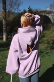 "Blush" Hoodie with Open Back and Bell Sleeves PURPLE "Blush" Hoodie with Open Back and Bell Sleeves PURPLE