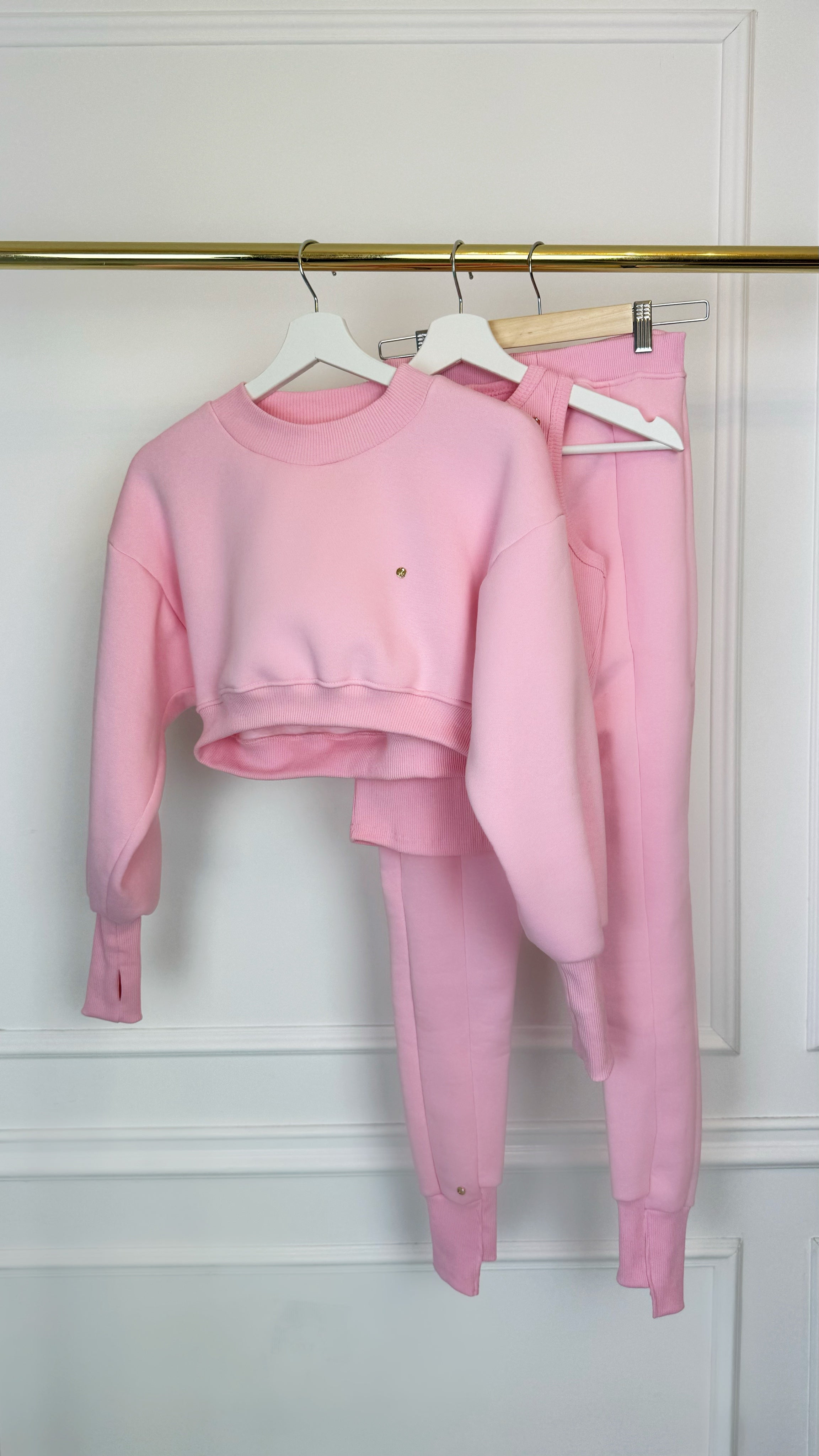 Blouse ERIA 330 with Satin Lining Cropped – BABY PINK Blouse ERIA 330 with Satin Lining Cropped – BABY PINK
