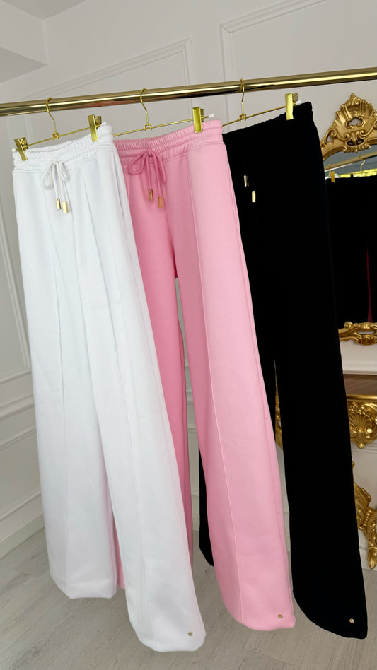 "ERIA 500" Cotton Straight Wide Pants BLACK