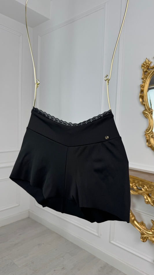 Pantalones modeladores cortos y dobles "HERA" elásticos Negros
