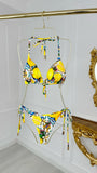 Sutien de baie triunghi "Amalfi " LEMONS cupe detașabile Sutien de baie triunghi "Amalfi " LEMONS cupe detașabile