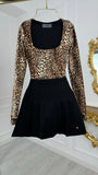 Body elastic modelator "Hera" cu mânecă lungă LEOPARD-PRINT Body elastic modelator "Hera" cu mânecă lungă LEOPARD-PRINT