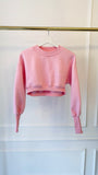 3 Piece Set "Blush" Cropped Blouse + FLARE Pants + BABY PINK Top 3 Piece Set "Blush" Cropped Blouse + FLARE Pants + BABY PINK Top