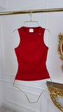 3-piece SET "Blush" Open Back Hoodie + Straight Pants + Top - RED 3-piece SET "Blush" Open Back Hoodie + Straight Pants + Top - RED