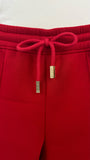 Pantalones "BLUSH" Flocados Anchos Rectos ROJOS. Pantalones "BLUSH" Flocados Anchos Rectos ROJOS.