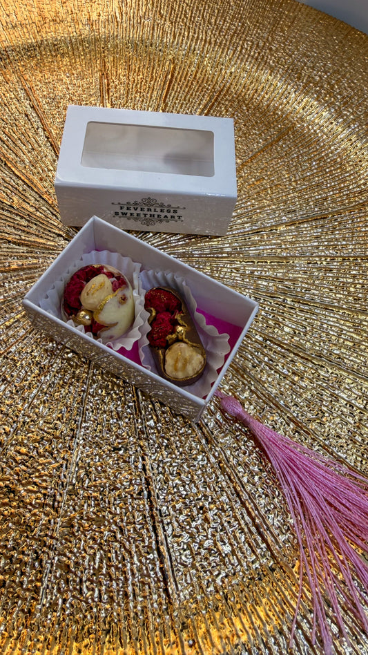 Cutie - 2 Praline Ciocolată Belgianǎ Gold