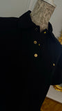 "Softie" T-Shirt with Collar and Snaps – Long – BLACK "Softie" T-Shirt with Collar and Snaps – Long – BLACK