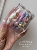 5 Small Natural Silk Elastics - 1 cm 5 Small Natural Silk Elastics - 1 cm
