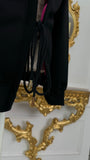 Set of 2 Pieces "Eria 330" Open-Back Blouse + Straight-Leg Cotton Pants BLACK Set of 2 Pieces "Eria 330" Open-Back Blouse + Straight-Leg Cotton Pants BLACK