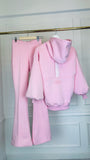 SET 2 pieces "Blush" Open-Back Hoodie + Flared Pants - BLACK SET 2 pieces "Blush" Open-Back Hoodie + Flared Pants - BLACK