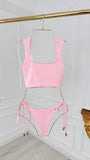 Bustier elástico "HERA" con encaje Baby Pink Bustier elástico "HERA" con encaje Baby Pink