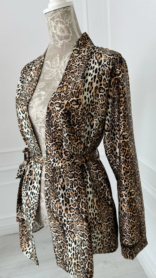 Satin Kimono "Arista" Animal Print