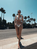 Triangle Bikini "Lovely Ink" with Detachable Cups Triangle Bikini "Lovely Ink" with Detachable Cups
