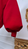 Hanorac "Blush" CRISTALE  cu spatele gol și mâneci clopot ROŞU Hanorac "Blush" CRISTALE  cu spatele gol și mâneci clopot ROŞU
