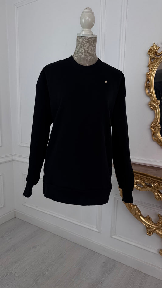 Bluză BLUSH - SNAP cu Satin la interior NEGRU