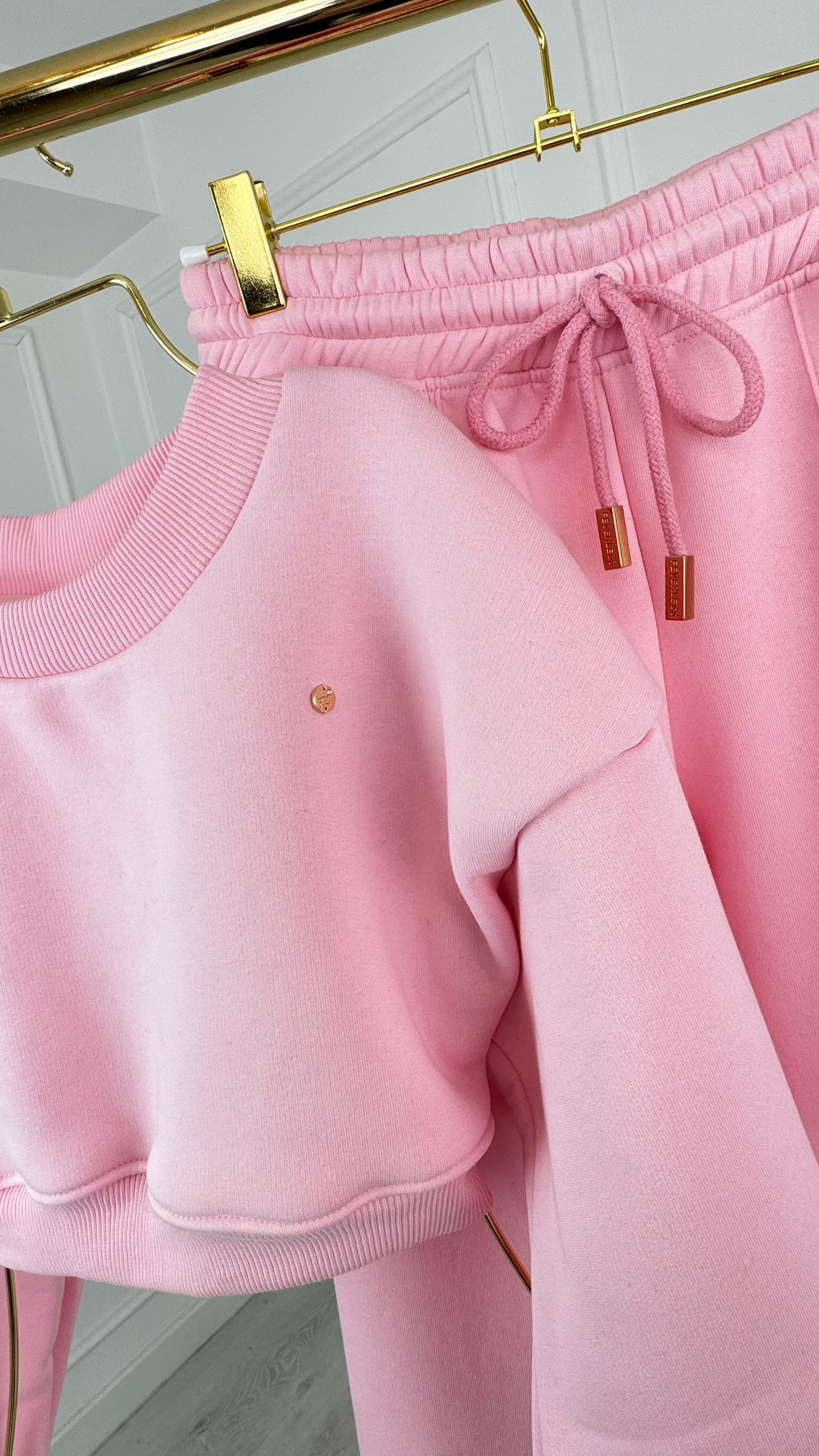 Straight Wide-Leg Long Pants "Blush" PINK Straight Wide-Leg Long Pants "Blush" PINK