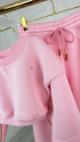 Straight Wide-Leg Long Pants "Blush" PINK Straight Wide-Leg Long Pants "Blush" PINK