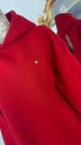 2-Piece Set: "Blush" Open-Back Hoodie + Straight Pants RED 2-Piece Set: "Blush" Open-Back Hoodie + Straight Pants RED