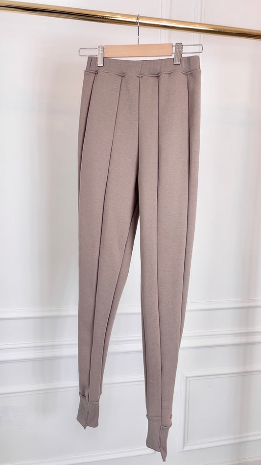 "Blush" Feather Pants - Mocha Mousse