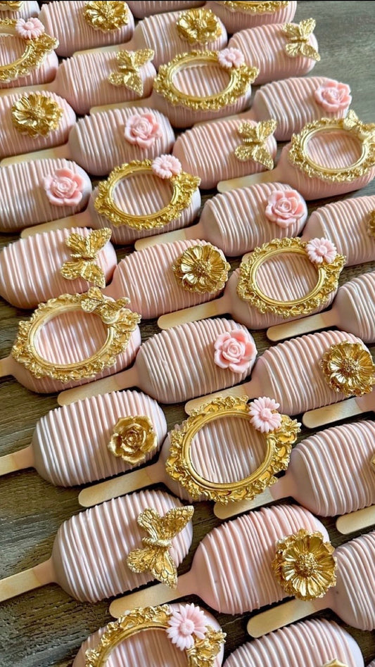 Cutie Party x 12 "Cakesicles" îmbrăcate în Ciocolatǎ Belgianǎ Callebaut