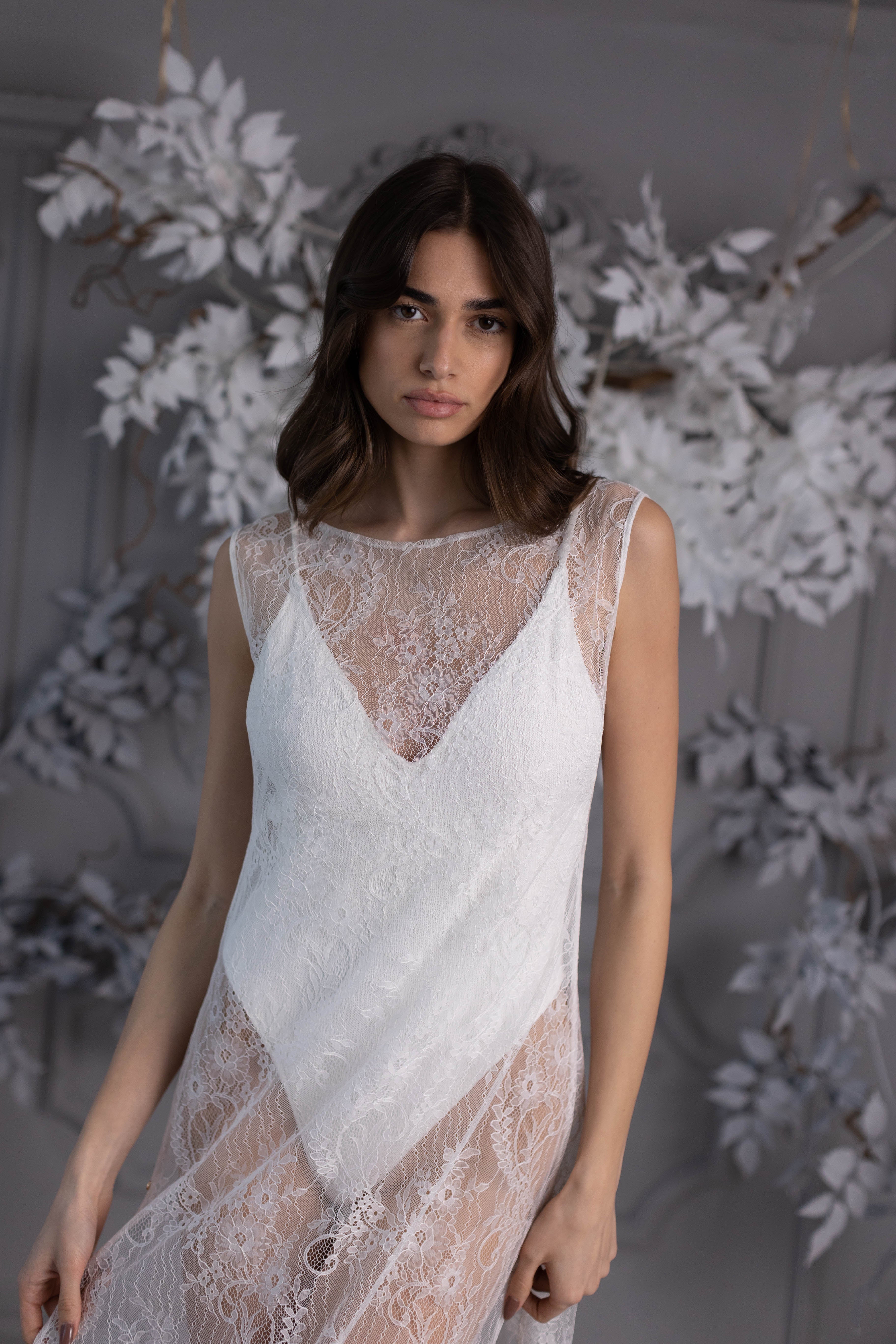 Long Lace Dress WHITE Long Lace Dress WHITE